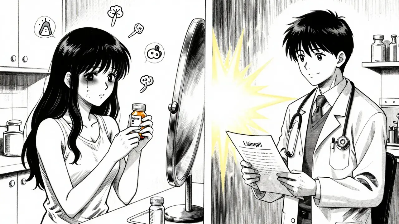 Split scene: woman ignoring symptoms vs. prepared patient receiving care in clinic.