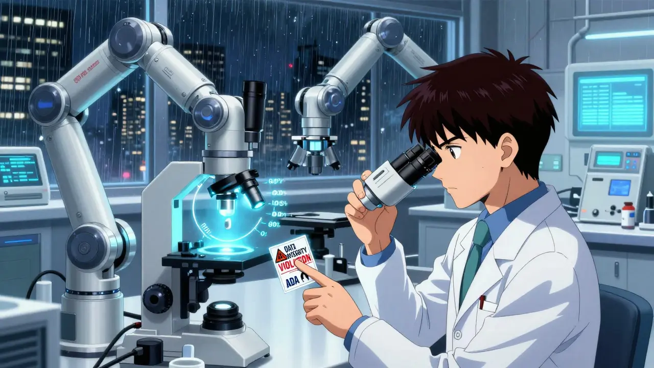 FDA lab inspecting generic drugs with bioequivalence data and warning label