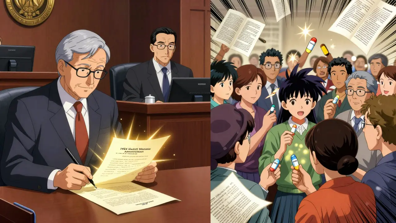 Hatch and Waxman signing law as patients receive affordable generic pills